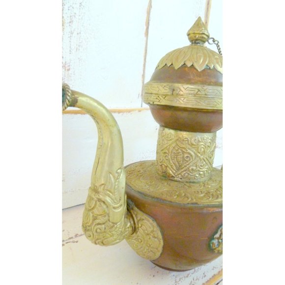 Primitive metal decorative dragon vintage tea pot - Picture 5 of 5